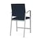 Lesro Newport Hip Chair Metal Frame, Silver, RF Blueberry Upholstery NP1161 - alternate 2
